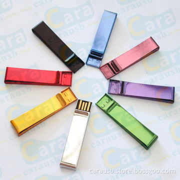 silver metalic Tie clips shape usb disk 8GB metal mini pendrive